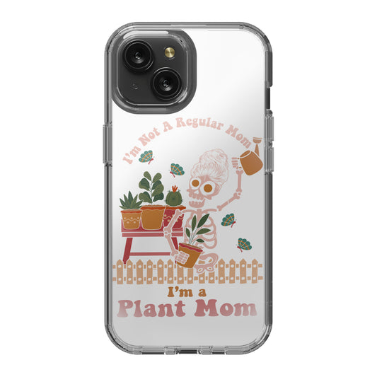 I'm Not A Regular Mom I'm A Plant Mom iPhone 15 Clear Case for Plant Lovers
