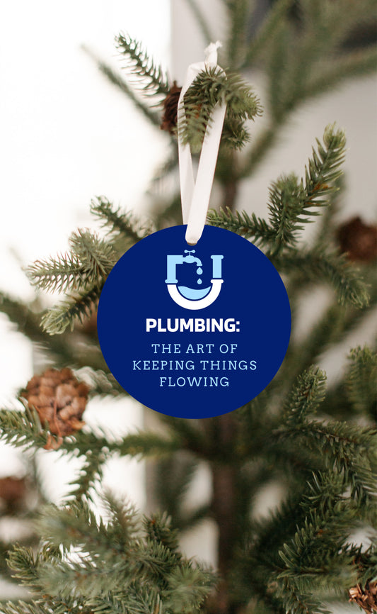 Plumber Ornament - 1/8" Ornament - FREE SHIPPING! Buy 3 Ornaments Get 10% Off, Buy 5 Ornaments Get 20% Off, Buy 10 Ornaments Get 30% Off! Discounts Applied Automatically At Checkout