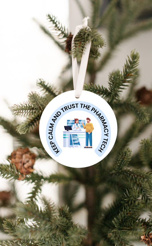 Pharmacy Tech Ornament - 1/8" Ornament - FREE SHIPPING! Buy 3 Ornaments Get 10% Off, Buy 5 Ornaments Get 20% Off, Buy 10 Ornaments Get 30% Off! Discounts Applied Automatically At Checkout