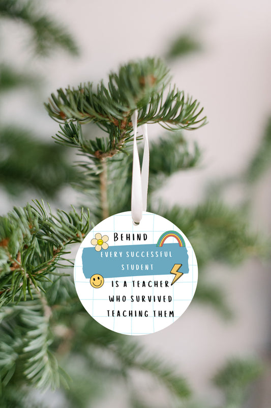 Teacher Ornament - 1/8" Ornament - FREE SHIPPING! Buy 3 Ornaments Get 10% Off, Buy 5 Ornaments Get 20% Off, Buy 10 Ornaments Get 30% Off! Discounts Applied Automatically At Checkout