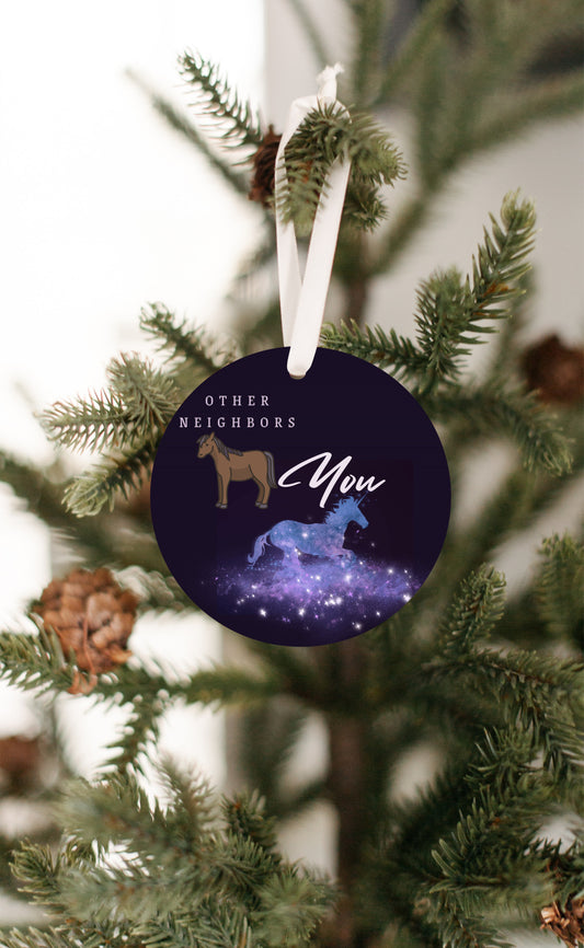 Neighbor Ornament - 1/8" Ornament - FREE SHIPPING! Buy 3 Ornaments Get 10% Off, Buy 5 Ornaments Get 20% Off, Buy 10 Ornaments Get 30% Off! Discounts Applied Automatically At Checkout