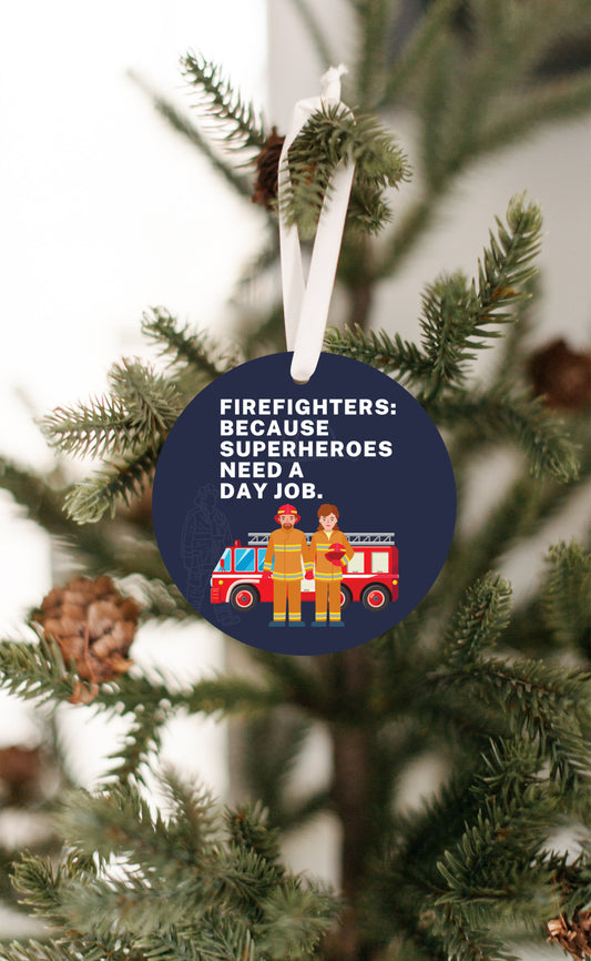 Firefighter 1/8" Ornament - FREE SHIPPING! Buy 3 Ornaments Get 10% Off, Buy 5 Ornaments Get 20% Off, Buy 10 Ornaments Get 30% Off! Discounts Applied Automatically At Checkout