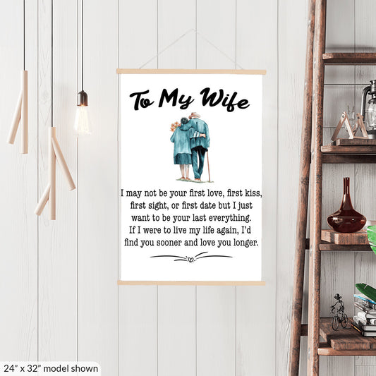 To My Wife - Hanging Canvas - PRICE INCLUDES FREE SHIPPING