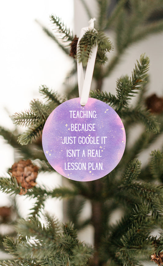 Funny Teacher Ornament - Great Gift for Teachers - 1/8" Ornament - FREE SHIPPING! Buy 3 Ornaments Get 10% Off, Buy 5 Ornaments Get 20% Off, Buy 10 Ornaments Get 30% Off! Discounts Applied Automatically At Checkout